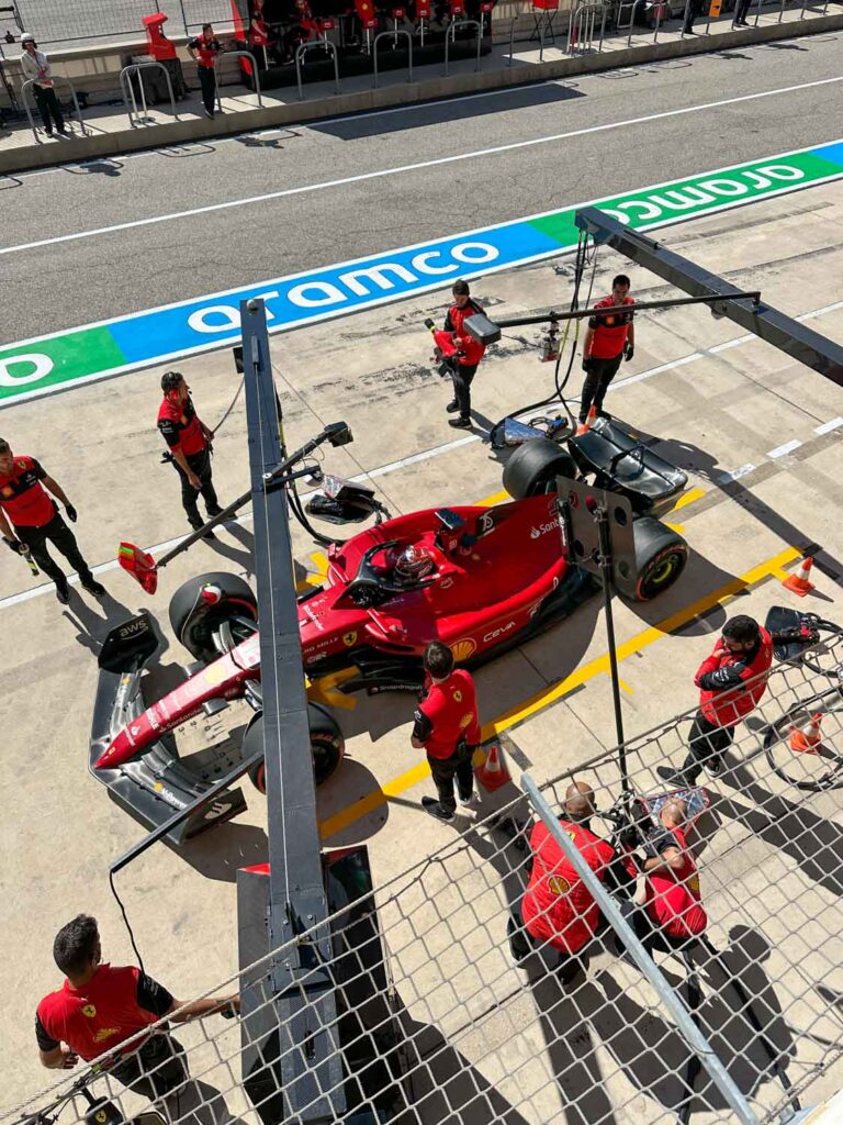 Ferrari during a pit stop