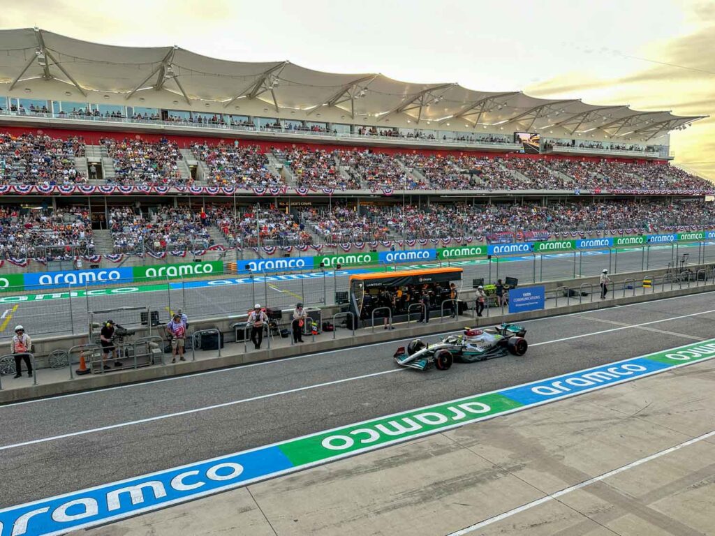 Pit lane at COTA | Paddock Club review