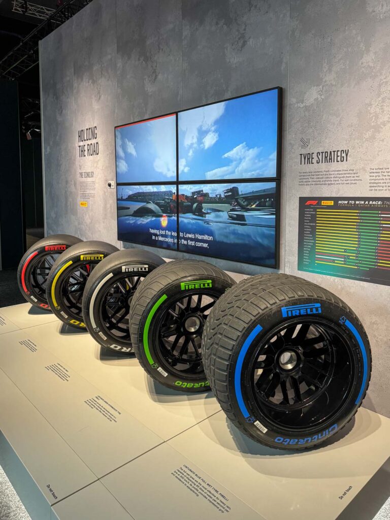 Pirelli tires at the F1 Exhibition