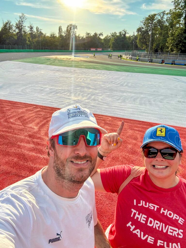 Elliot and Amanda at Parabolica at Monza