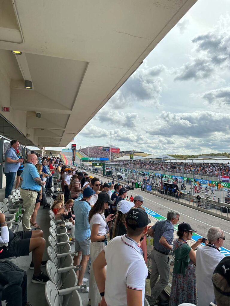 Paddock Club view of the USGP race start