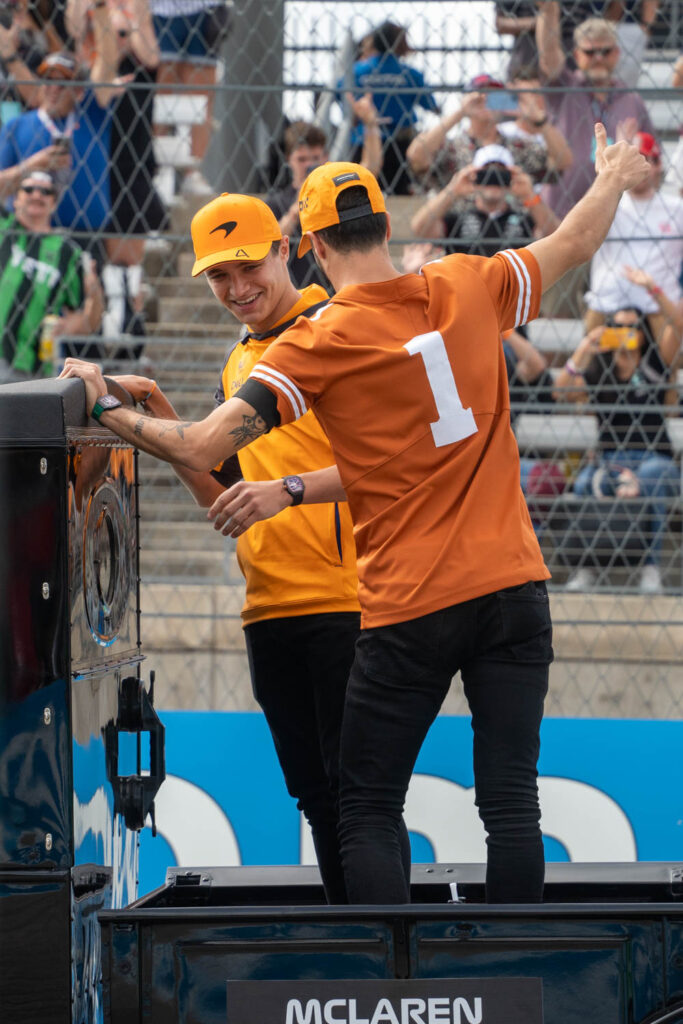 Drivers parade at USGP in 2022