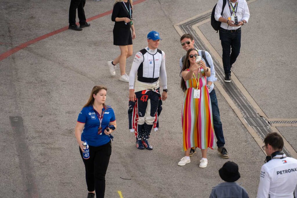 Mick Schumacher in the F1 paddock