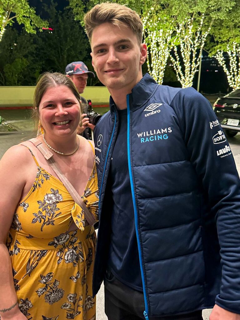 Amanda with Logan Sargeant