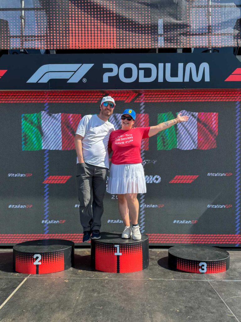 Podium photo at Monza