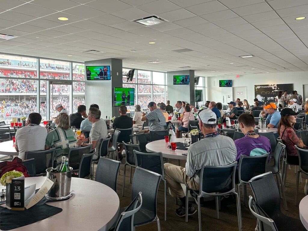 Paddock Club hospitality suite