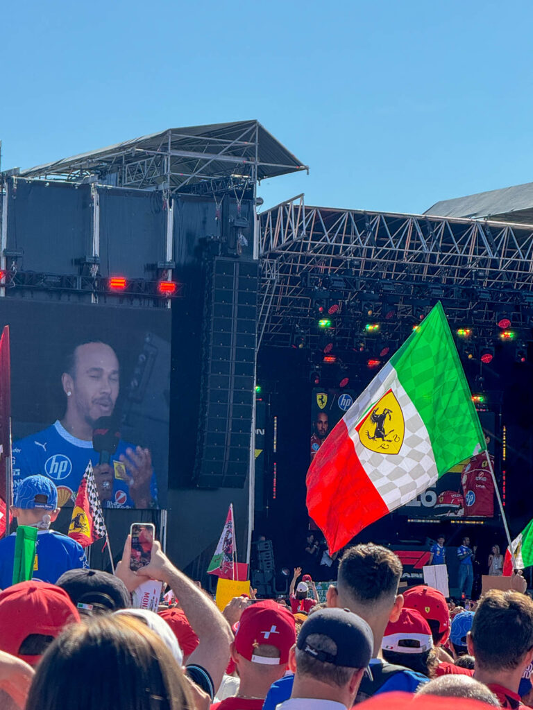 Monza fan zone driver interviews