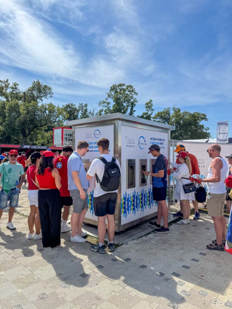 Water refill station at Monza
