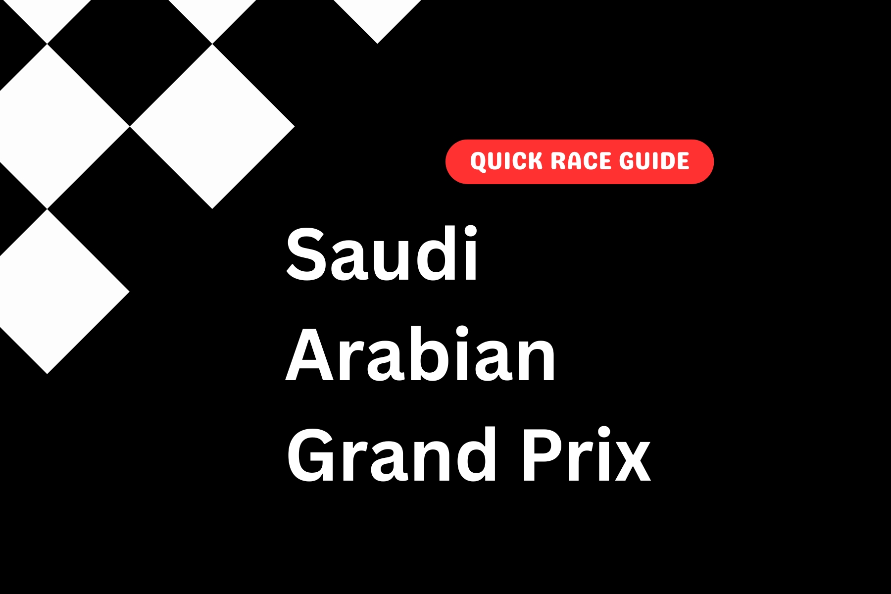 Saudi Arabian Grand Prix race guide