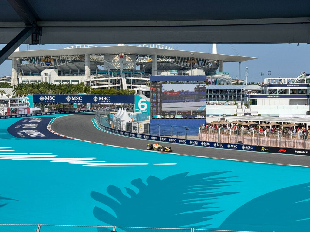 Miami GP Turn 8 Marina Grandstand view