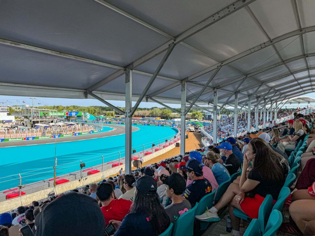 Miami GP Turn 8 Marina Grandstand view