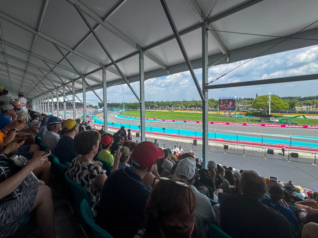 Miami Grand Prix Turn 18 Grandstand view