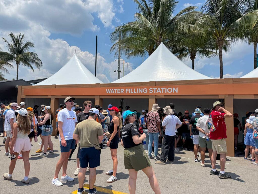 Miami Grand Prix water station