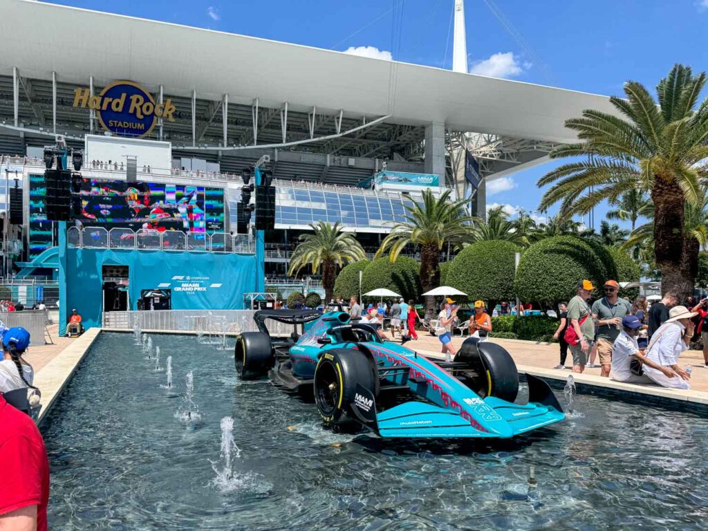 Miami Grand Prix fountains