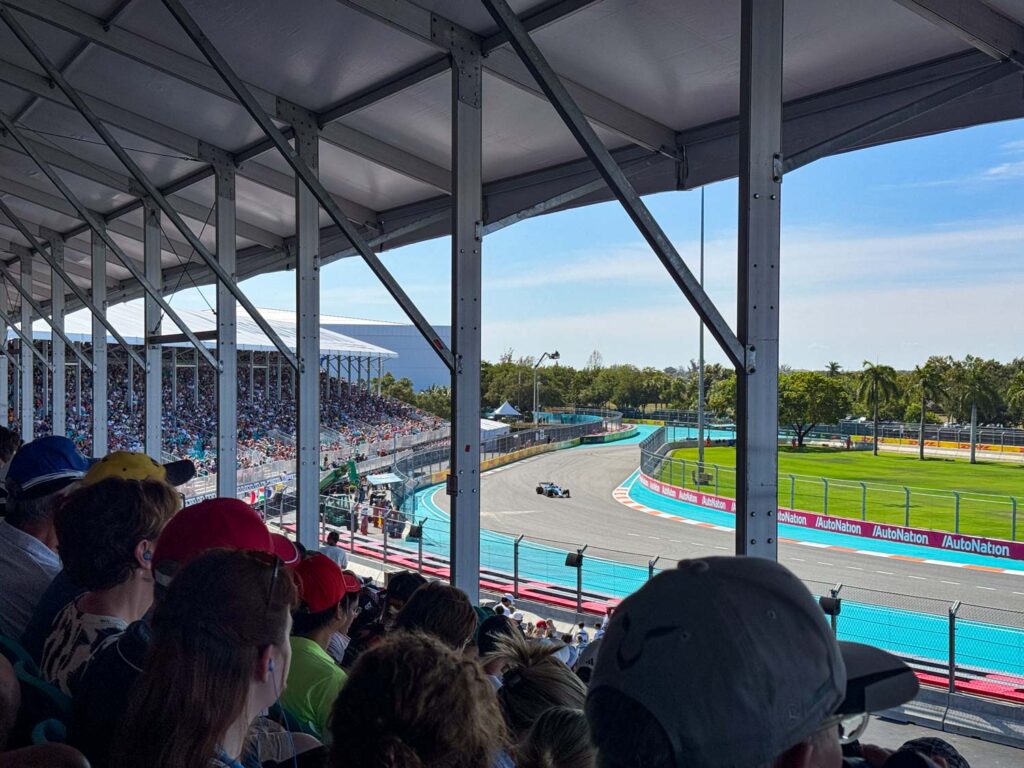 Miami Grand Prix Turn 18 Grandstand view