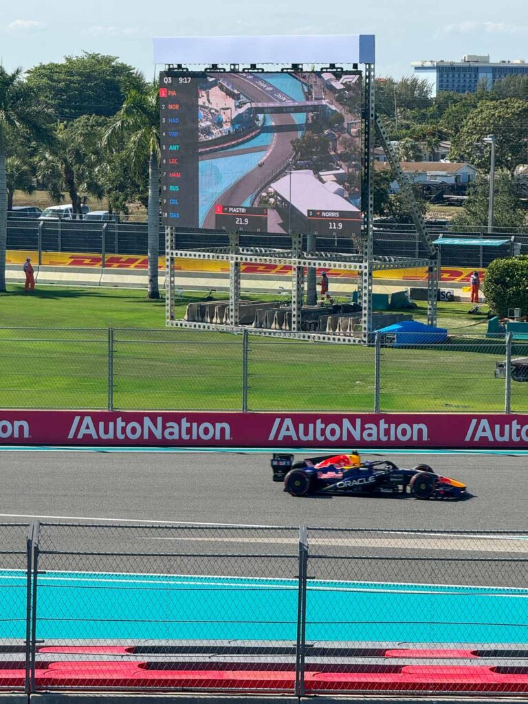 Miami Grand Prix Turn 18 Grandstand view