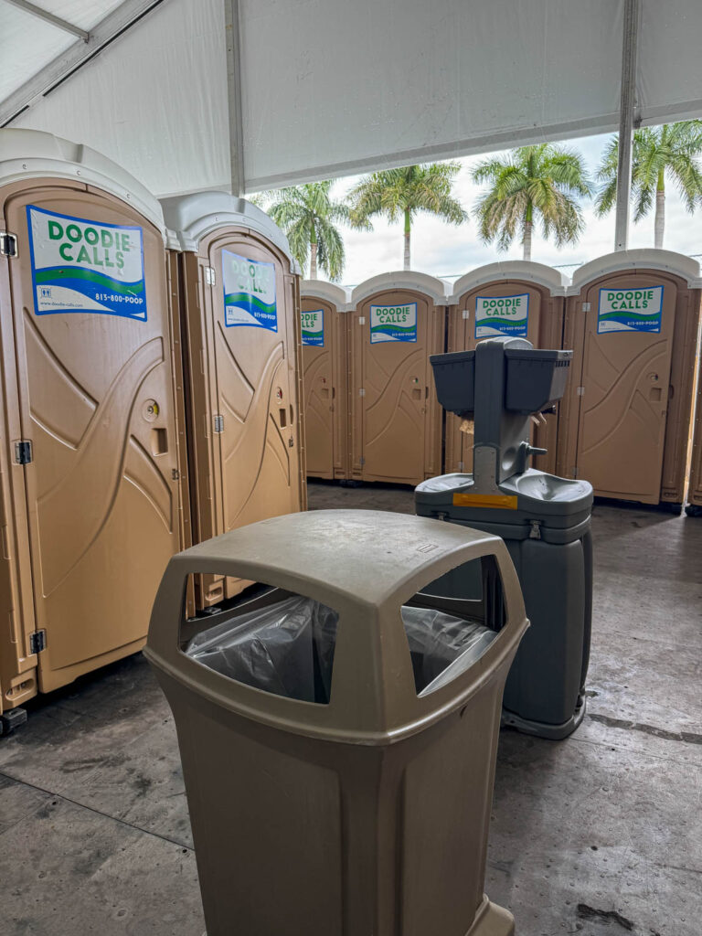 Porta-potties at Miami Grand Prix