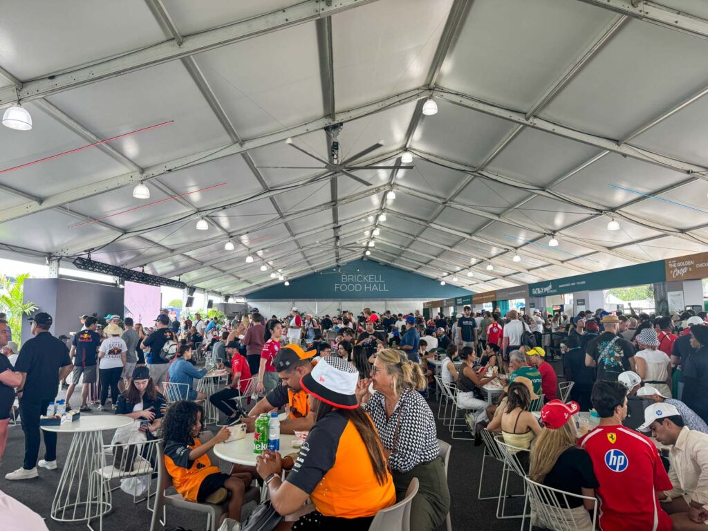 Miami Grand Prix food hall